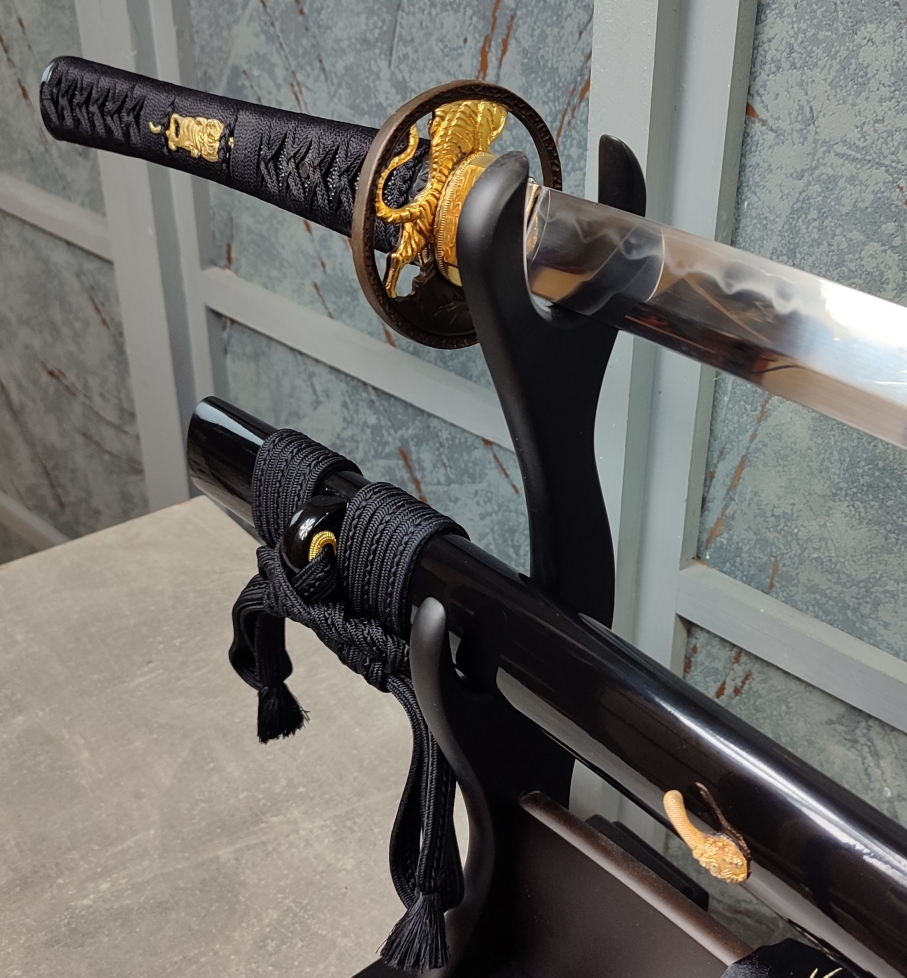 Munenori Tiger Daisho - San-mai gitae - katana a wakizashi