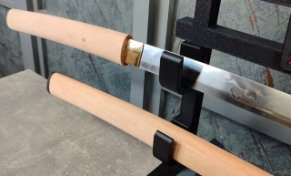 Munenori Shirasaya Katana T10 steel hitatsura hamon - miecz samurajski