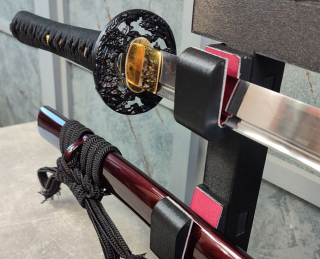Munetoshi Katana Lion Red Saya