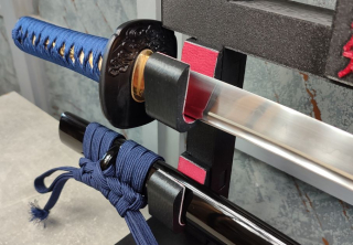 Kojiro Water Dragon Wakizashi with bo-hi blue